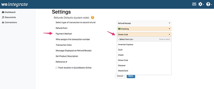 quickbooks-online-refund-payment-method