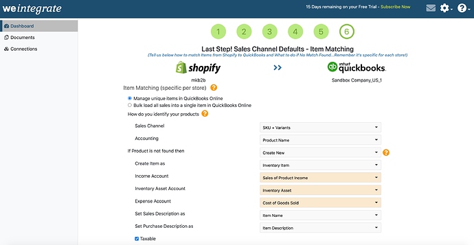 setting-shopify-integration-quickbooksonline-item-matching