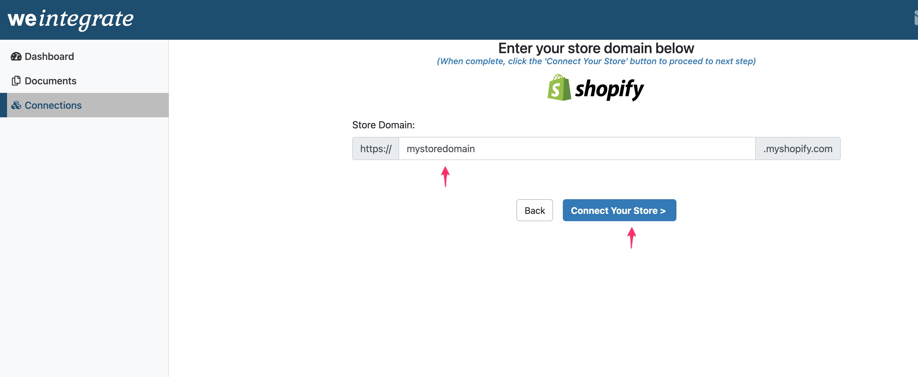 connect-shopify-enter-store-domain